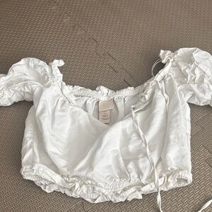 H&M Cream Puff Sleeve Blouse